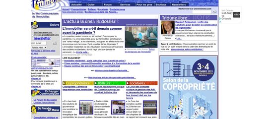 capture écran du site http://www.universimmo.com/